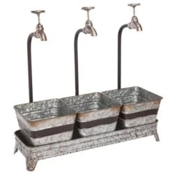 Metal Spigot Planter
