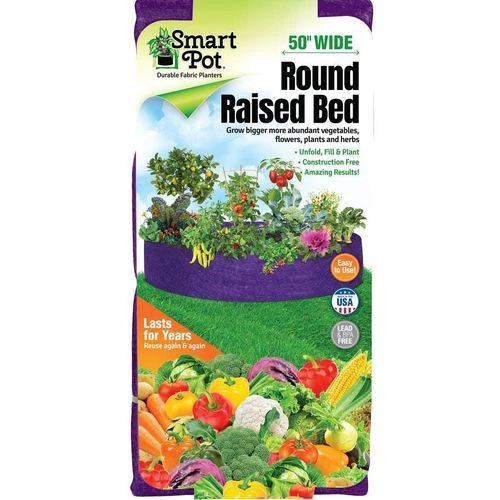 Smart Pot® Round Raised Bed (Purple) 100-Gallon Fabric Planter 4 Smart Pot® Round Raised Bed (Purple) 100-Gallon Fabric Planter - Image 2