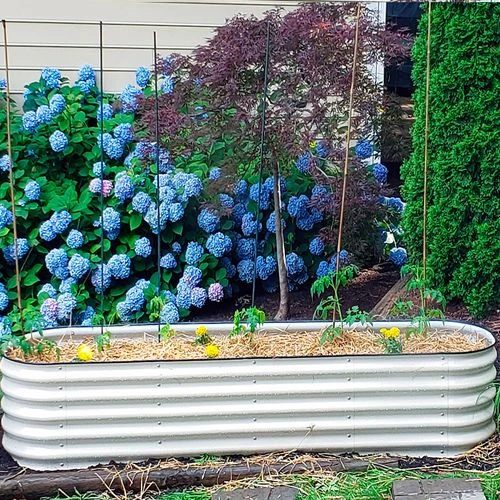 Vego Garden® 17-Inch 9 In 1 Modular Metal Raised Bed (White) 4 Vego Garden® 17-Inch 9 In 1 Modular Metal Raised Bed (White) - Image 2