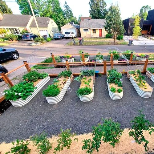 Vego Garden® 17-Inch 9 In 1 Modular Metal Raised Bed (White) 7 Vego Garden® 17-Inch 9 In 1 Modular Metal Raised Bed (White) - Image 5