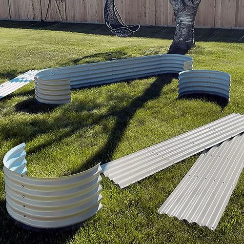 Vego Garden® 17-Inch 10 In 1 Modular Metal Raised Bed (White) 6 Vego Garden® 17-Inch 10 In 1 Modular Metal Raised Bed (White) - Image 4