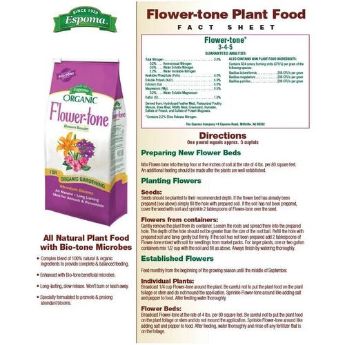 Espoma Organic® Flower-tone® Blossom Booster 4 Espoma Organic® Flower-tone® Blossom Booster - Image 2